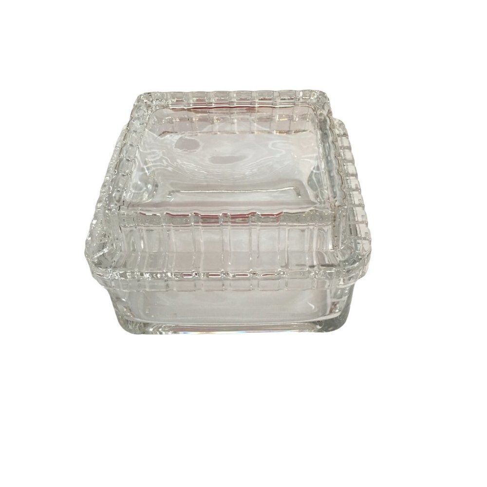 Glass square candy dish